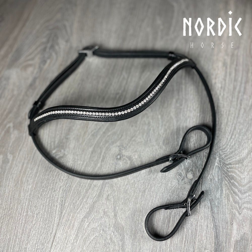Höfuðleður með smásteinum - Silfur