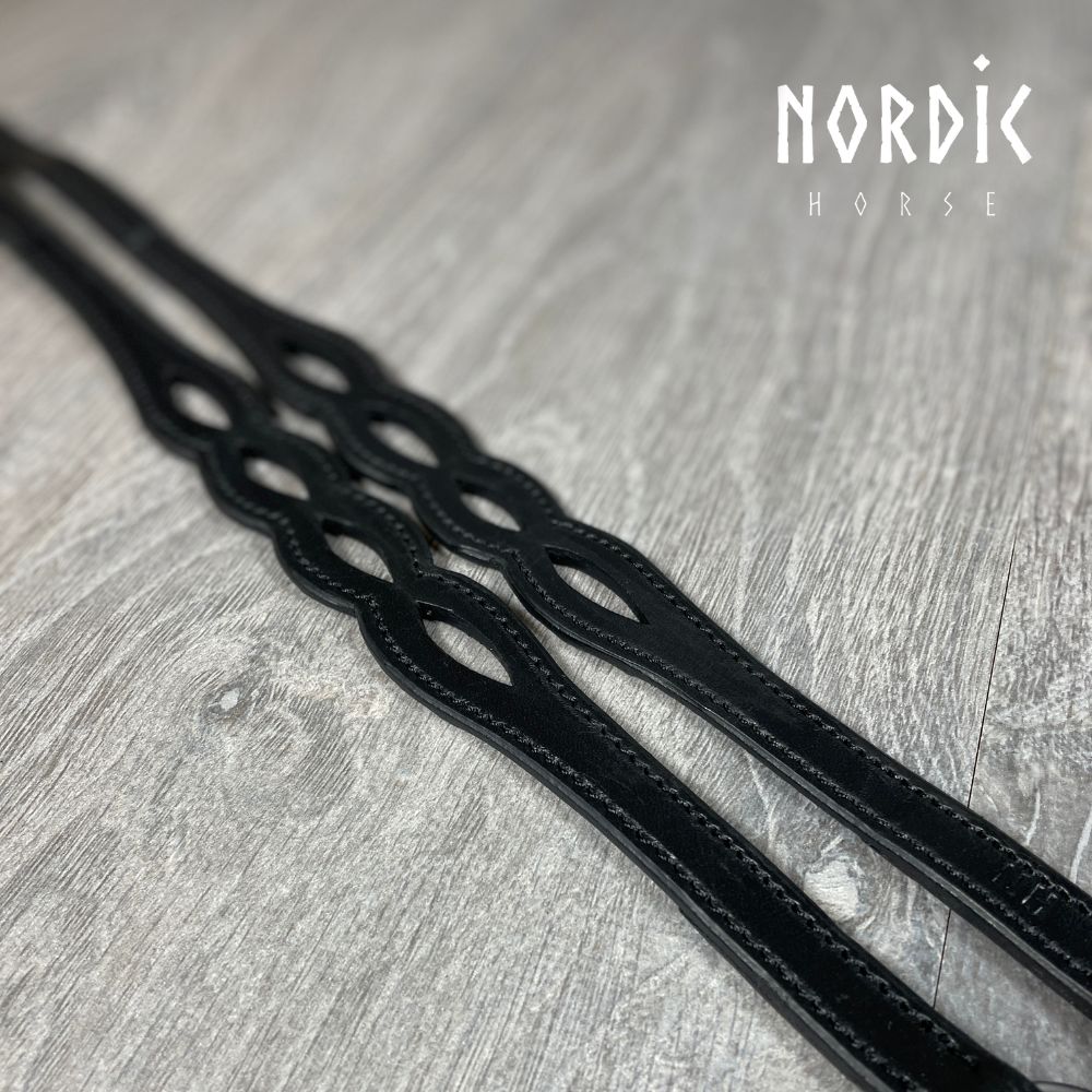 Taumur - Leður með útskurði og stoppurum