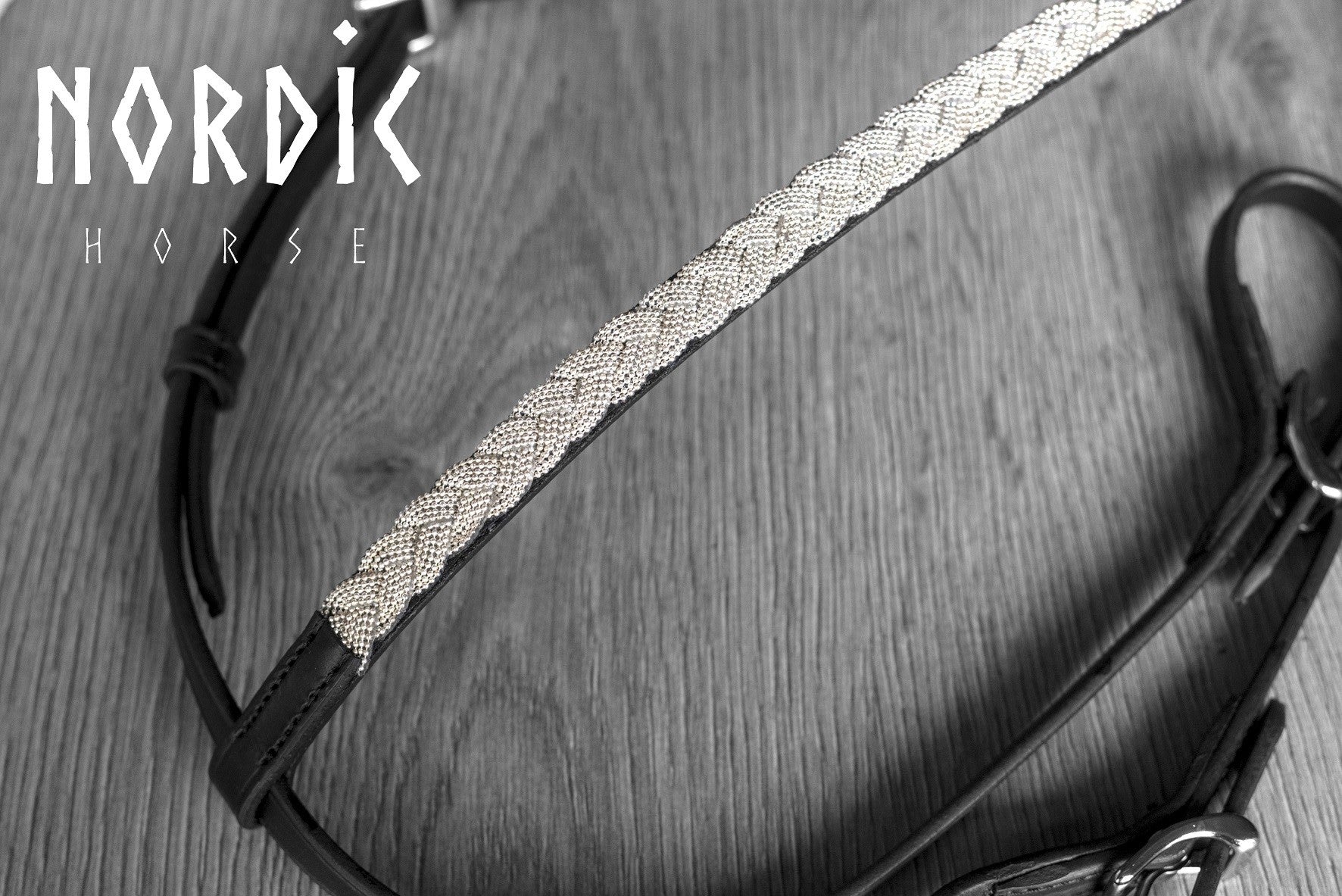 Höfuðleður með fléttu - Silfur