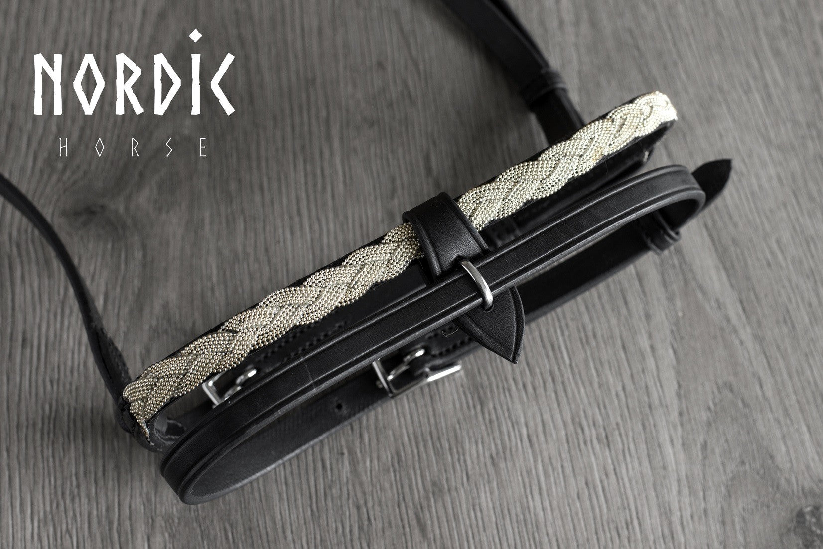 Enskur reiðmúll með fléttu - Silfur